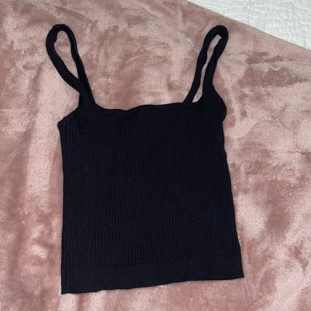 ✨2 for $30✨ Garage Black Rib Knit Tank